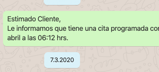 Notificaciones vía WhatsApp